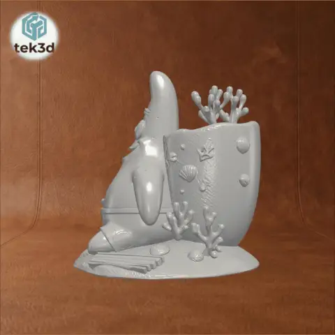 Patrick Star: The Best Friend Desk Pen Holder 3D Model