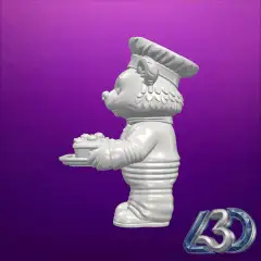 Chef Teddy Bear and Fruit Cake_y.gif