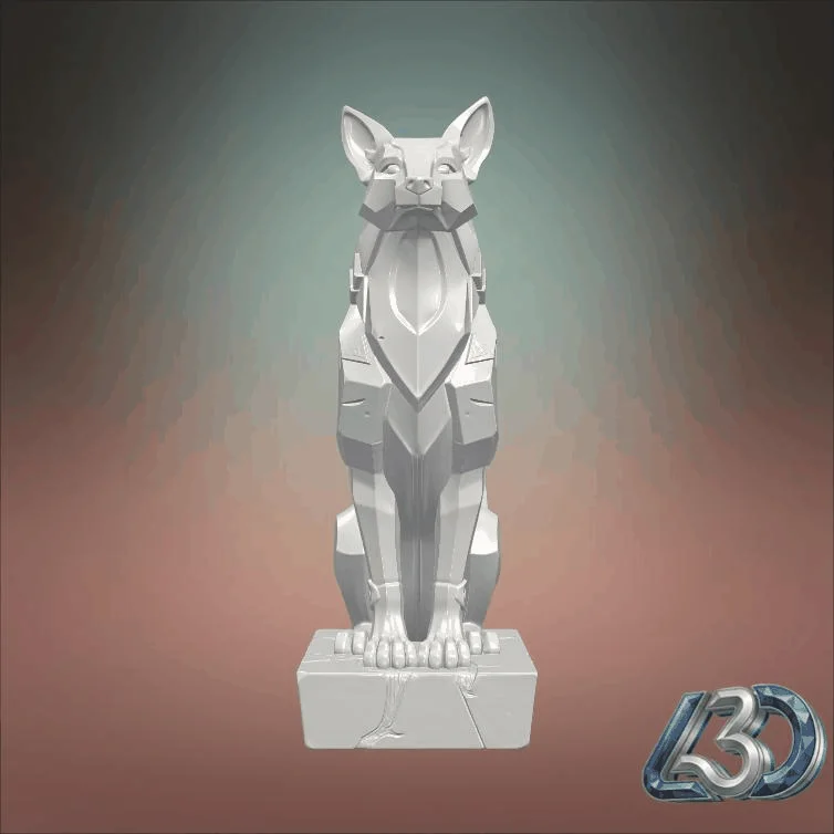 Cybernetic Wolf Statue_y.gif