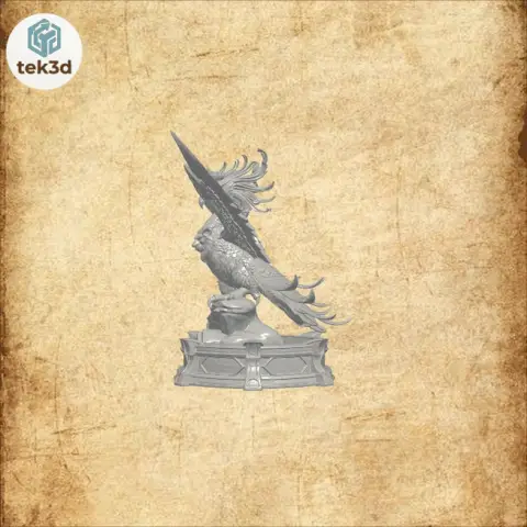 The Simurgh Legendary Persian Phoenix 3D Model