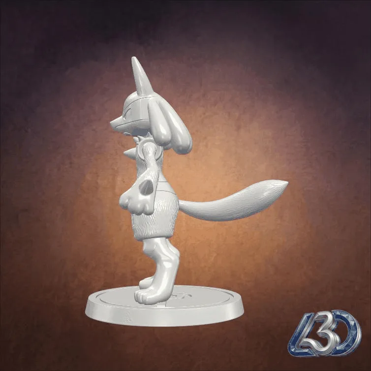 Textured Lucario Pokémon Statue_y.gif