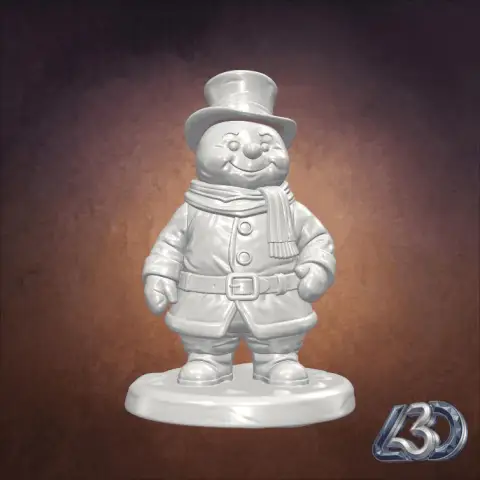 Cute Snowman with Top Hat